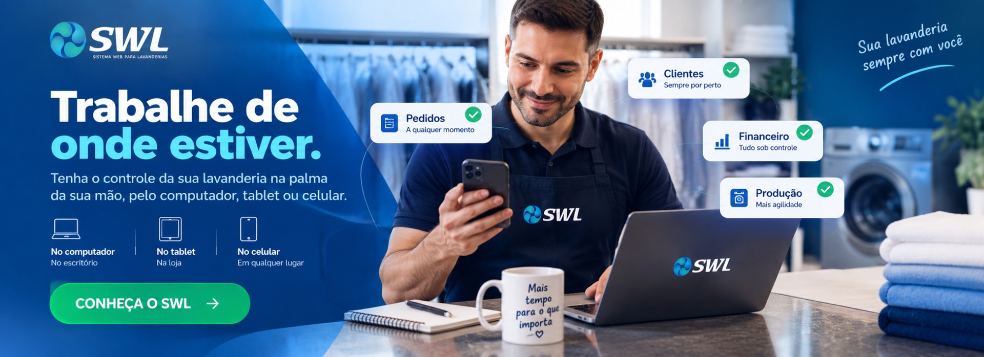 Trabalhador utilizando o Sistema SWL
